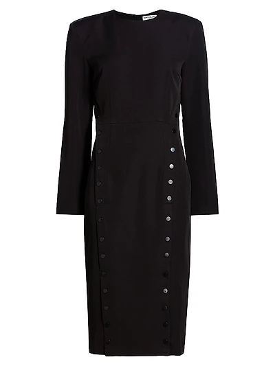 Cora Long-Sleeve Midi-Dress