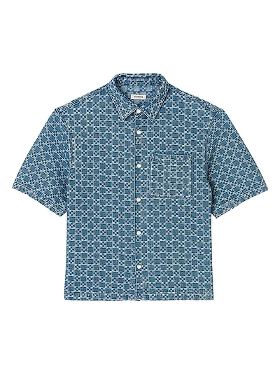 Square Cross Denim Shirt