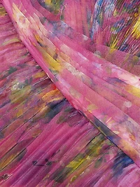 Nicolette Floral Pleated Organza Strapless Gown