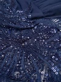 Ginny Embellished Organza Capelet Gown