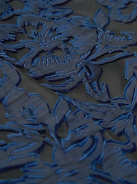 Laure Floral Jacquard Organza Strapless Cocktail Dress