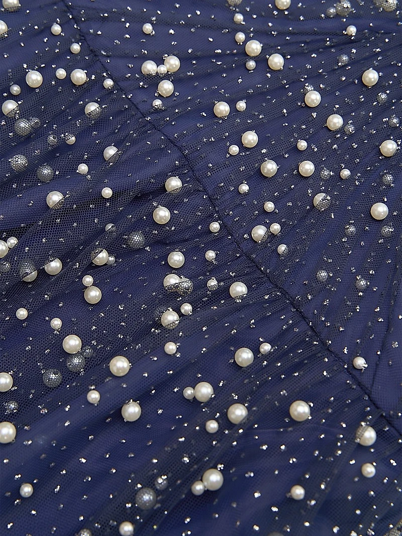 Tatiana Embellished Crisscross Halterneck Midi-Dress