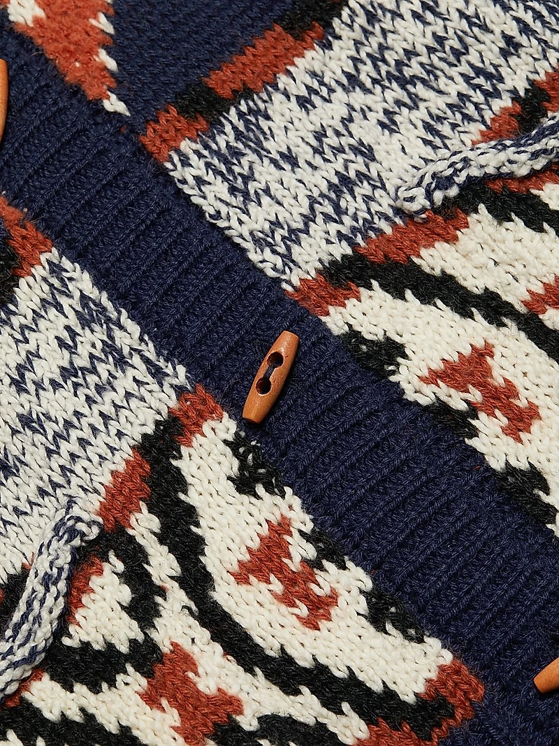 The Long Drop Abstract Alpaca-Blend Cardigan