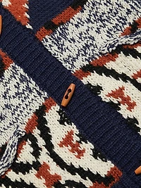 The Long Drop Abstract Alpaca-Blend Cardigan