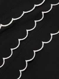 The Rae Scalloped-Trim Blouse