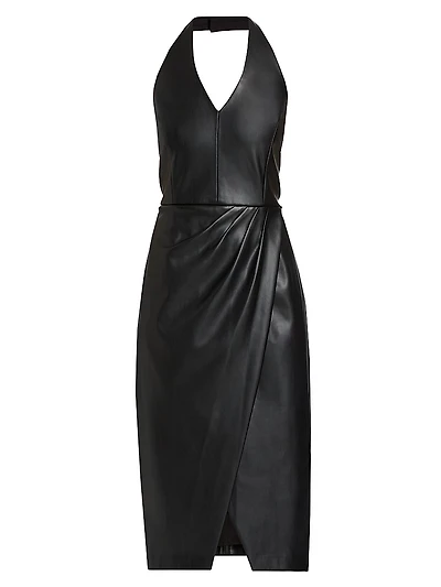 The Laina Vegan Leather Dress