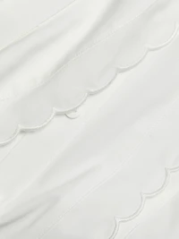 The Rae Scalloped-Trim Blouse