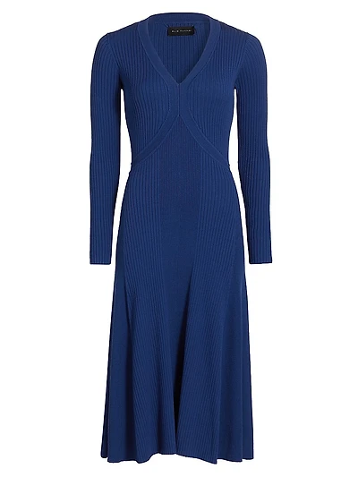 The Vanessa Rib-Knit Midi-Dress