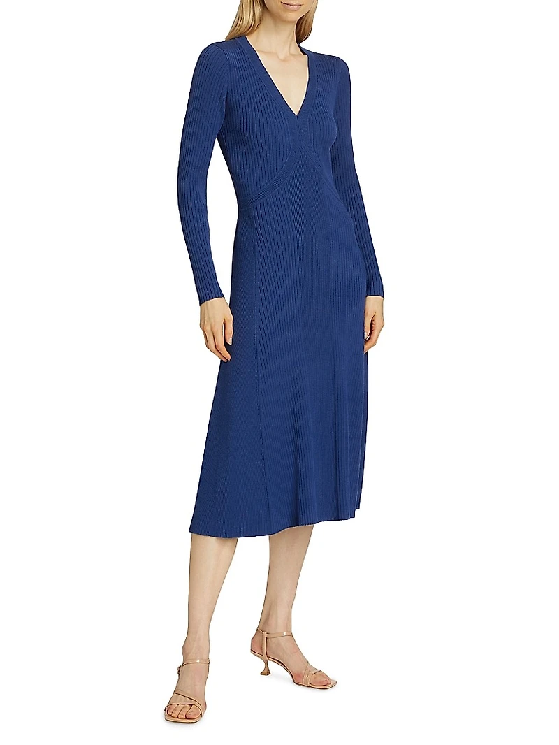 The Vanessa Rib-Knit Midi-Dress