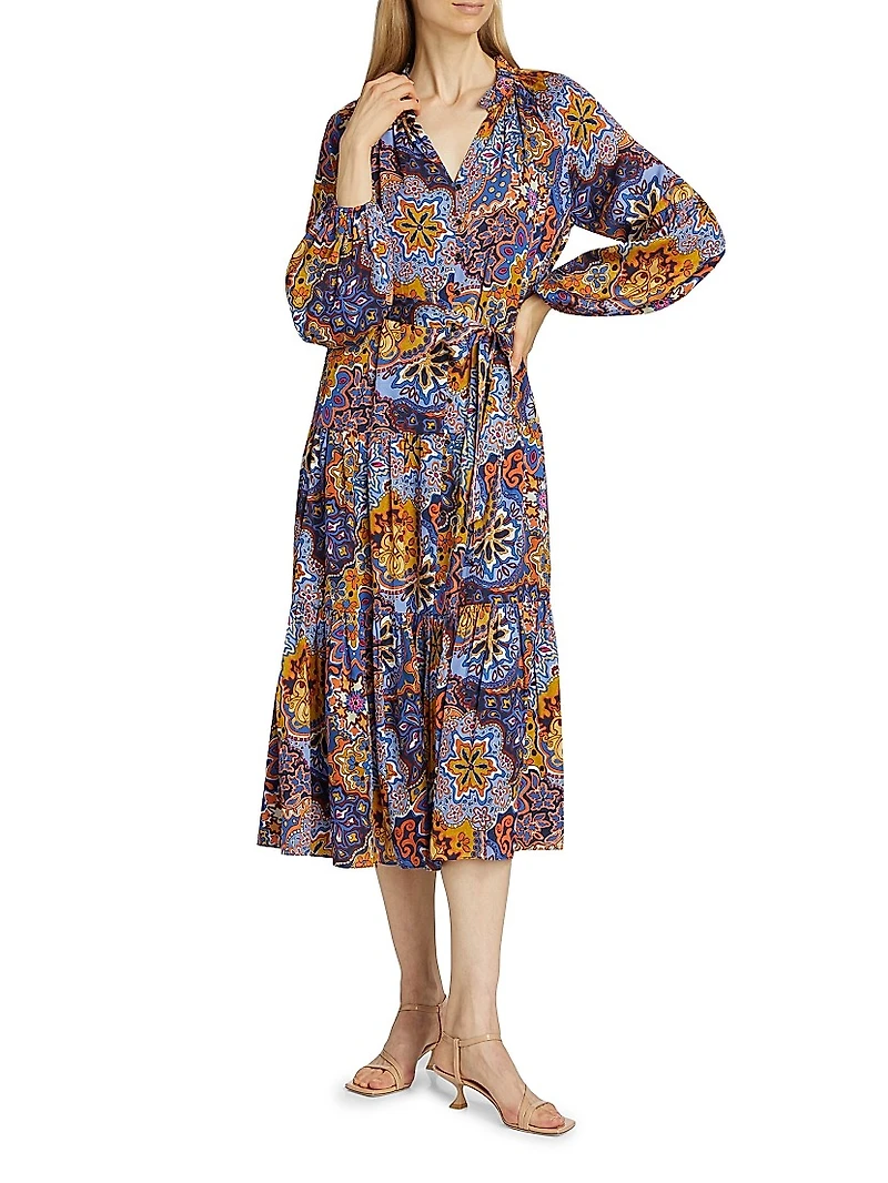 The Sienna Paisley Silk Dress