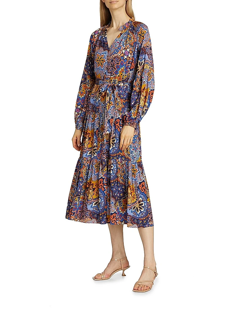 The Sienna Paisley Silk Dress