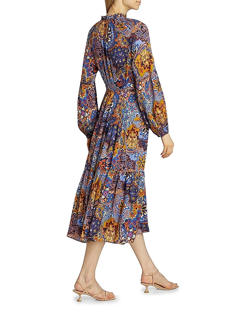 The Sienna Paisley Silk Dress