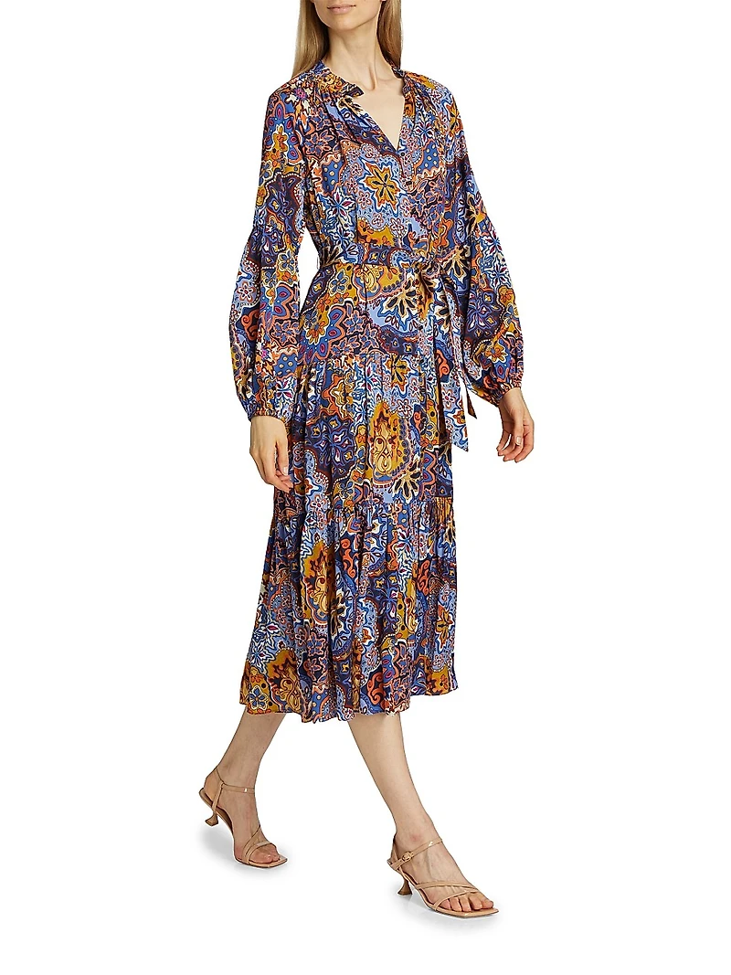 The Sienna Paisley Silk Dress