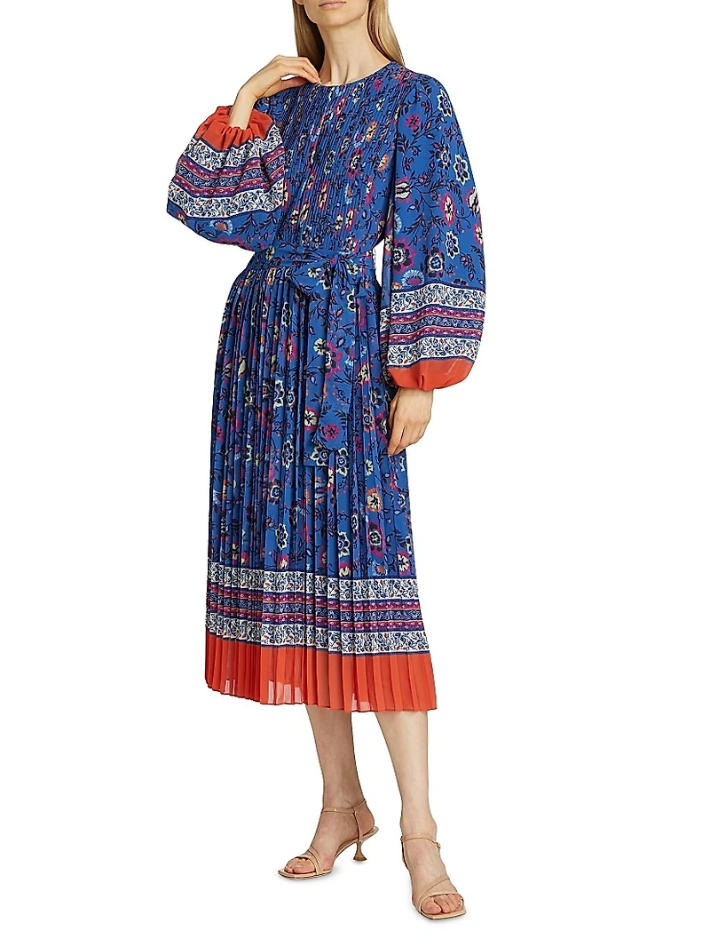 The Cecilia Pleated Printed Dress