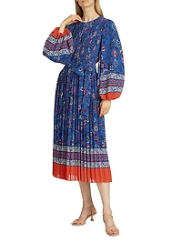 The Cecilia Pleated Printed Dress