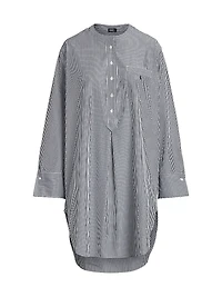 Striped Cotton Sleep Shirt