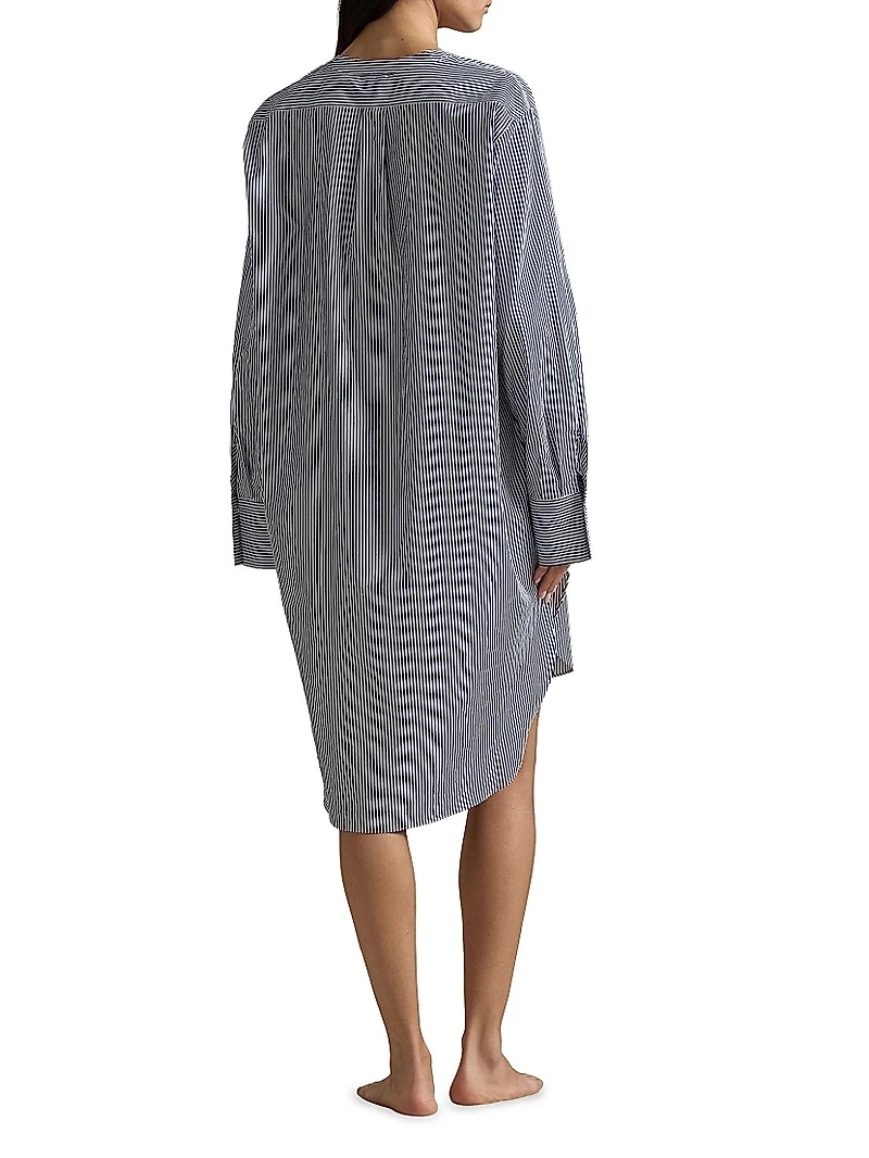 Striped Cotton Sleep Shirt