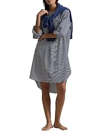 Striped Cotton Sleep Shirt