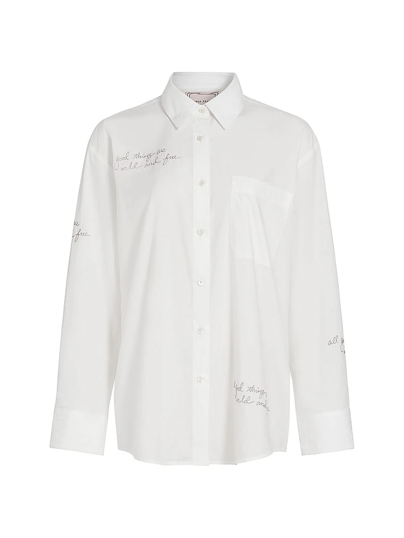 All Good Things Are Wild And Free Cotton Shirt