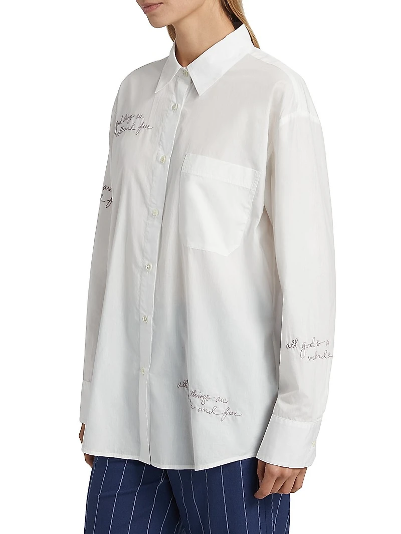 All Good Things Are Wild And Free Cotton Shirt