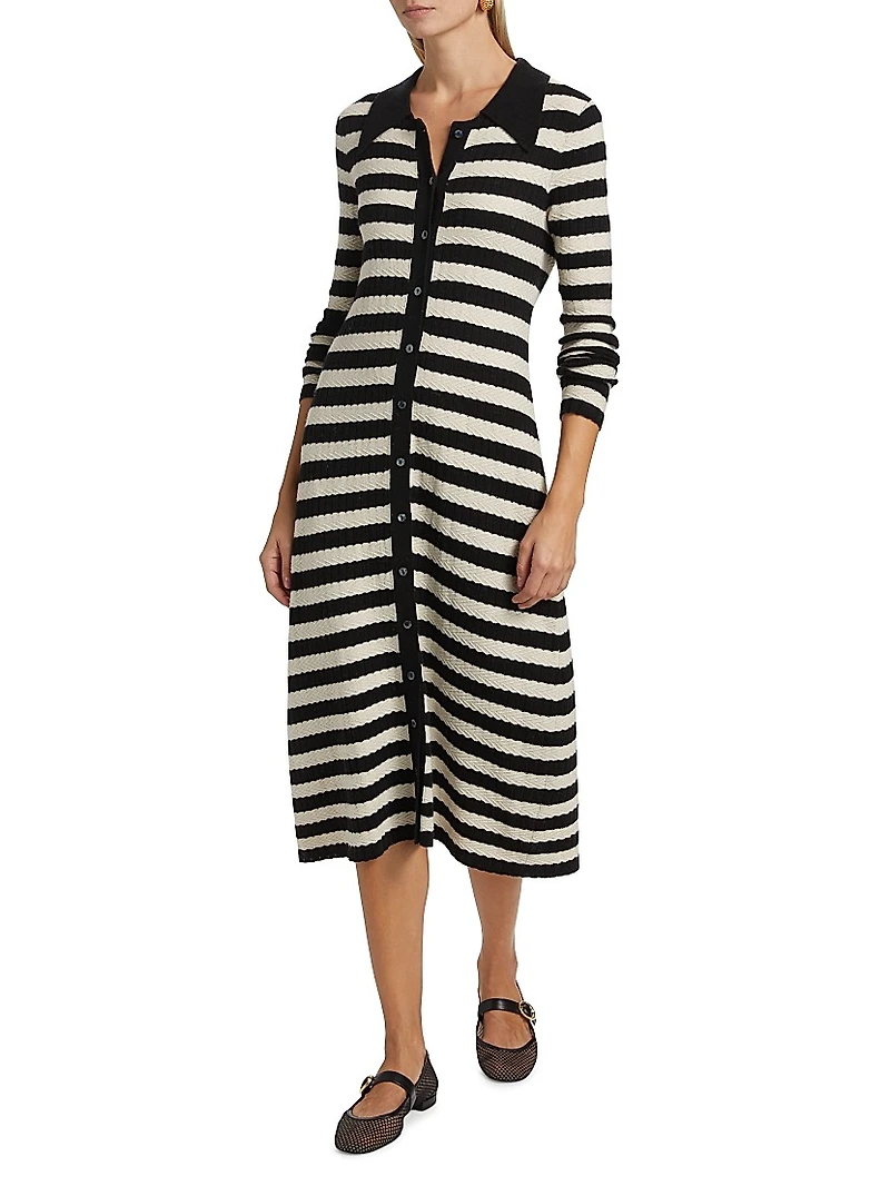 Morrissey Striped Midi-Dress