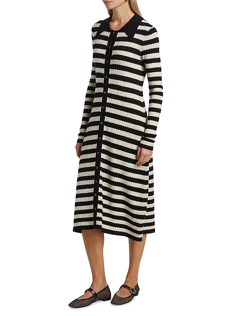 Morrissey Striped Midi-Dress
