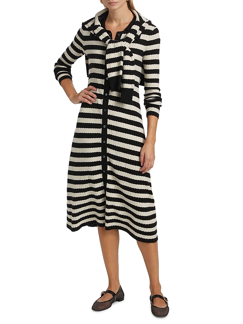 Morrissey Striped Midi-Dress