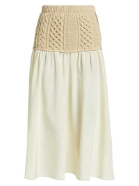 Mekas Paneled Knit Midi-Skirt