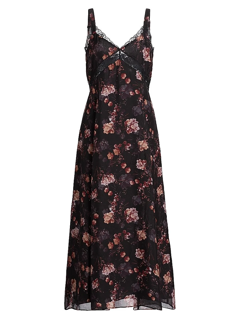 Nairobi Floral Silk Sleeveless Maxi Dress