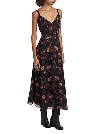 Nairobi Floral Silk Sleeveless Maxi Dress