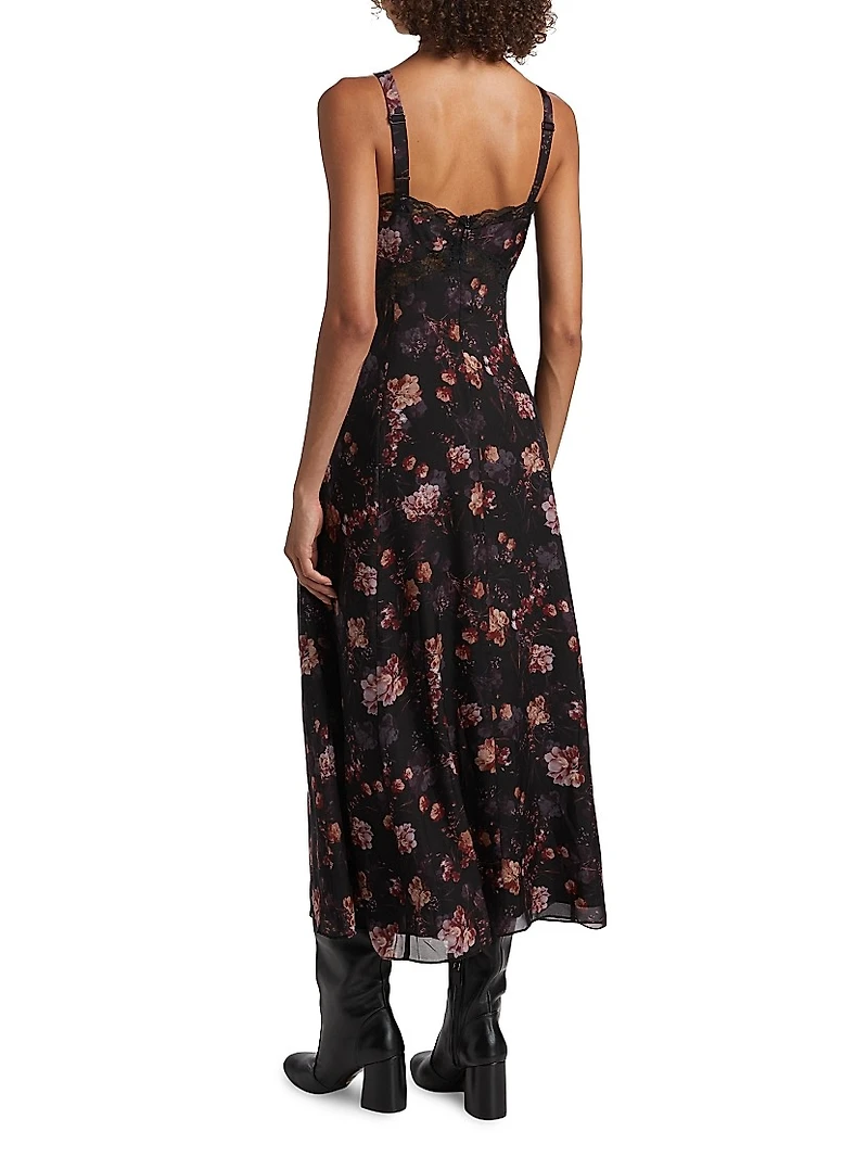 Nairobi Floral Silk Sleeveless Maxi Dress