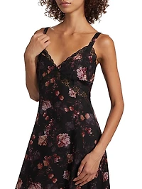 Nairobi Floral Silk Sleeveless Maxi Dress