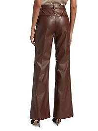 Zenobia Faux-Leather Straight-Leg Pants