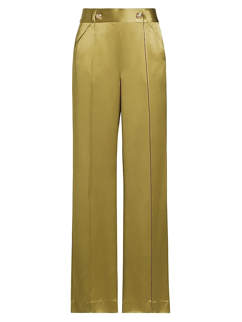 Rainer Satin Wide-Leg Pants
