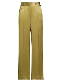 Rainer Satin Wide-Leg Pants