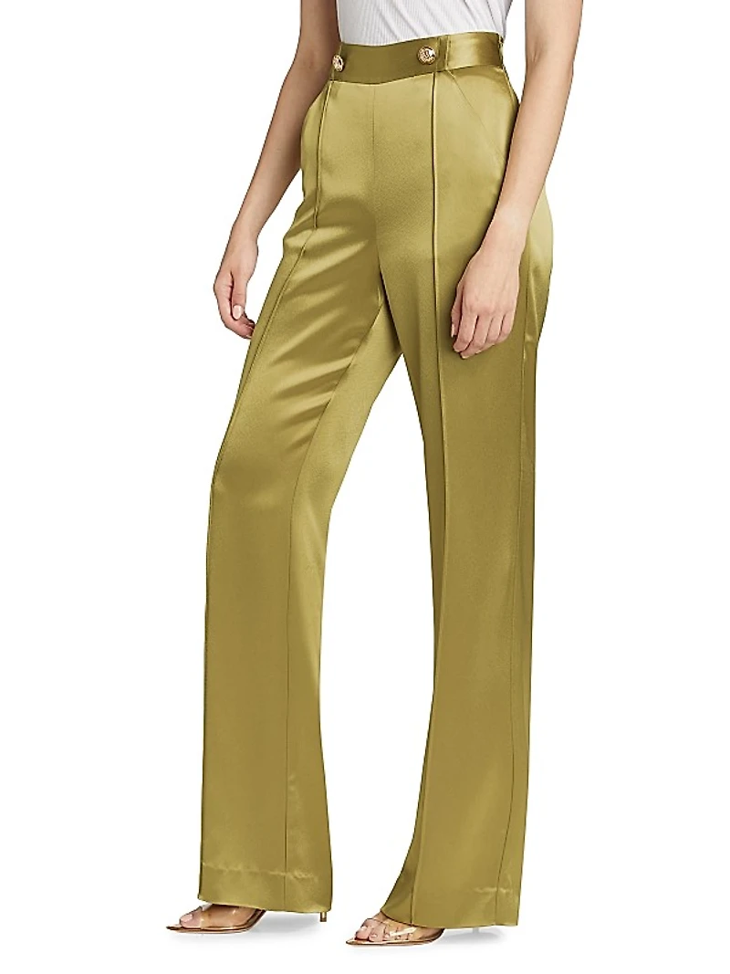 Rainer Satin Wide-Leg Pants