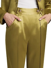 Rainer Satin Wide-Leg Pants