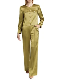 Rainer Satin Wide-Leg Pants