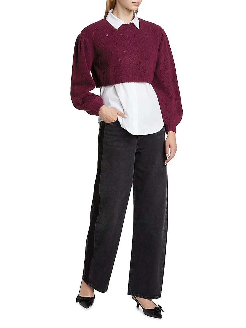 Landry Knit Layered Sweater