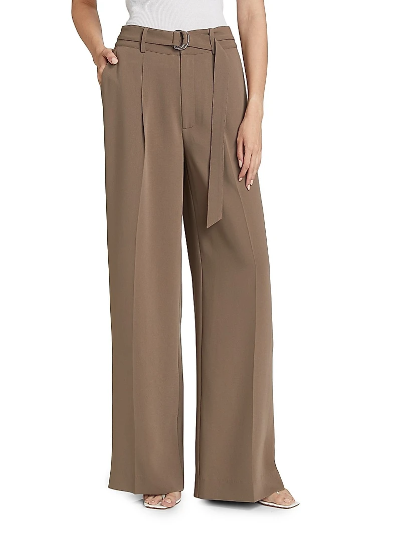 Genna Belted Crepe Pants