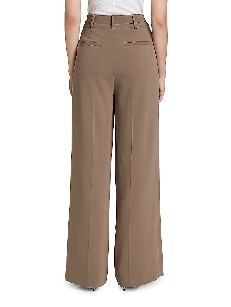 Genna Belted Crepe Pants