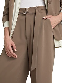 Genna Belted Crepe Pants