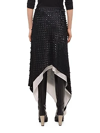 Scarf-Hem Cut-Out Skirt