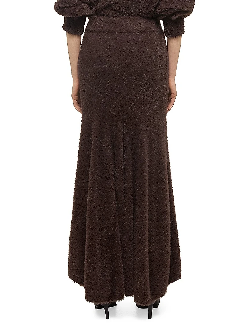 Grunge Eyelash Maxi Skirt