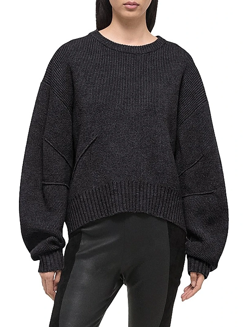 Apex Chunky Wool-Cashmere Crewneck Sweater