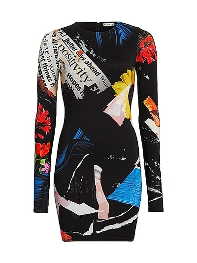 Delora Printed Jersey Minidress