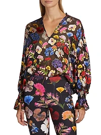Onica Sheer Floral Blouse