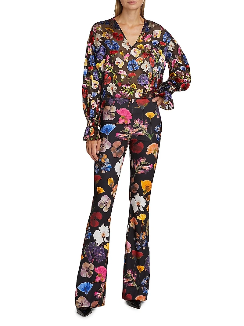Onica Sheer Floral Blouse