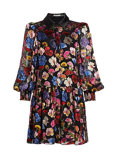 Bertha Sheer Floral Shirtdress