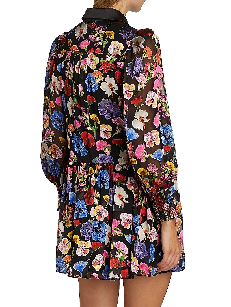 Bertha Sheer Floral Shirtdress